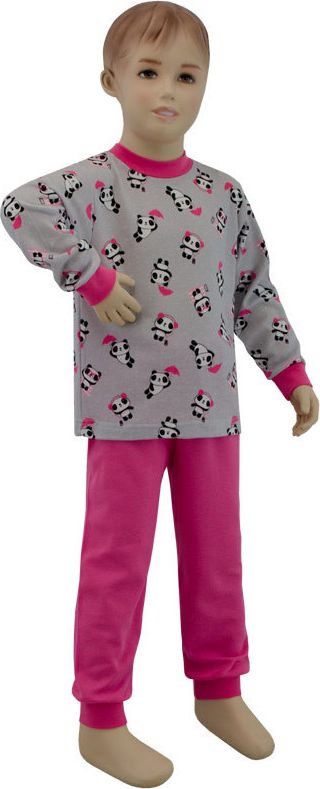 ESITO Dívčí pyžamo panda na šedé vel. 92 - 110, Barva panda na šedé, Velikost 92 - obrázek 1
