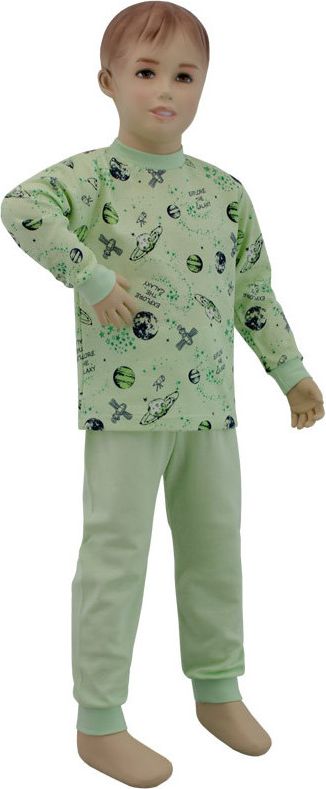 ESITO Chlapecké pyžamo zelené planety vel. 116 - 122, Barva planety zelená, Velikost 122 - obrázek 1