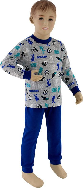 ESITO Chlapecké pyžamo fotbal tmavě modrá vel. 116 - 122, Barva fotbal, Velikost 122 - obrázek 1