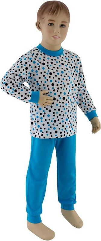ESITO Chlapecké pyžamo tyrkysový puntík vel. 116 - 122, Barva tyrkysová puntík, Velikost 116 - obrázek 1