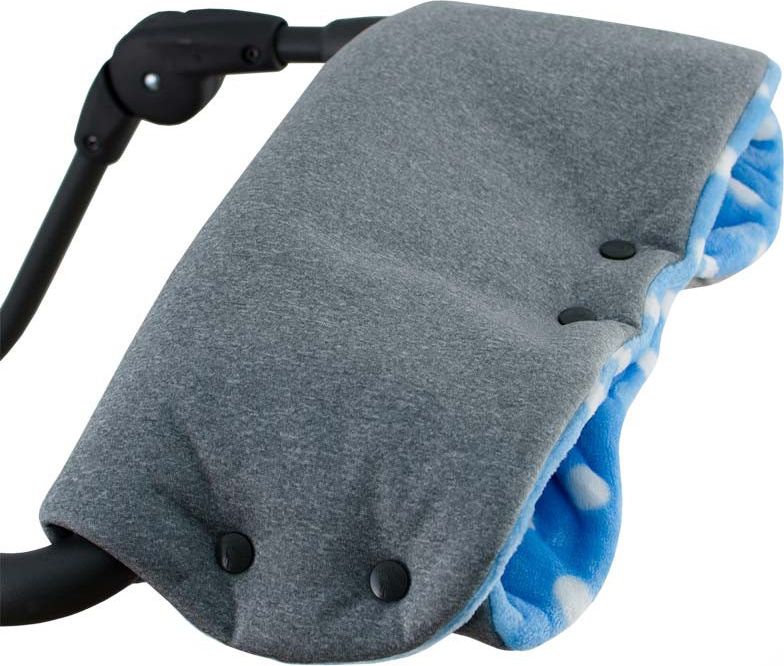ESITO Rukávník na kočárek Magna softshell, Barva puntík modrá, Velikost 45 x 53 cm - obrázek 1