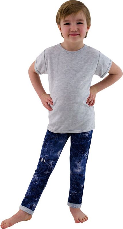 ESITO Dětské tričko jednobarevné vel. 98 - 116, Barva melír šedý, Velikost 98 - obrázek 1