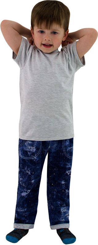 ESITO Dětské tričko jednobarevné vel. 86 - 92, Barva melír šedý, Velikost 92 - obrázek 1