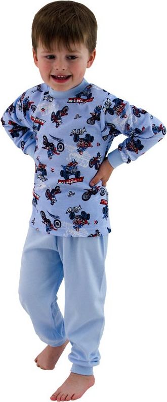 ESITO Chlapecké pyžamo Motorky vel. 116 - 122, Barva na šedé, Velikost 116 - obrázek 1