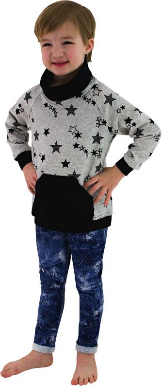 ESITO Dětská mikina Hvězda vel. 98 až 110, Barva černá, Velikost 104 - obrázek 1