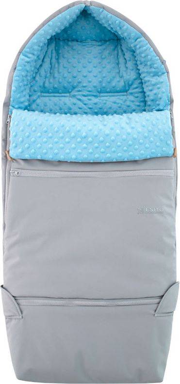 ESITO Fusak Soft DUO Minky, Barva šedá / modrá, Velikost 110 x 49 cm - obrázek 1