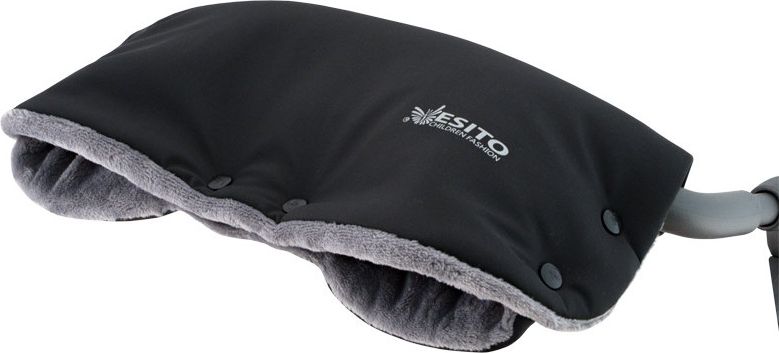 ESITO Rukávník na kočárek Magna softshell s reflexem, Barva černá / šedá, Velikost 45 x 53 cm - obrázek 1