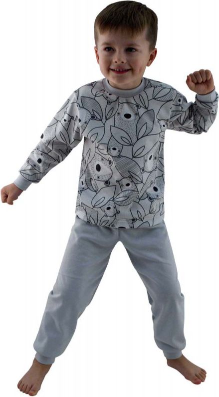 ESITO Dětské pyžamo Brumla vel. 86 - 104, Barva šedá, Velikost 98 - obrázek 1