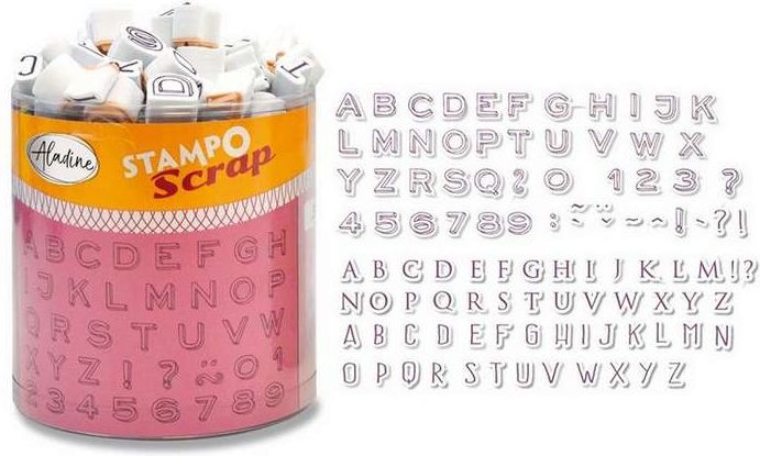 Razítka Aladine Stampo Scrap Tři Mini abecedy - obrázek 1