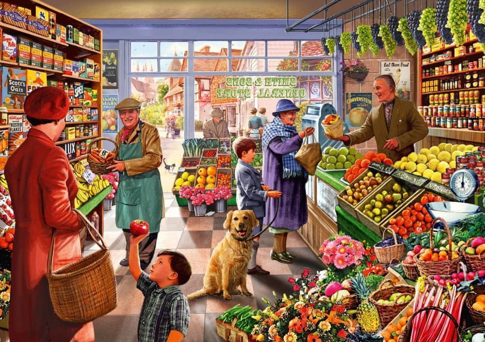 Blue Bird Puzzle 1000 dílků Village Greengrocer - obrázek 1