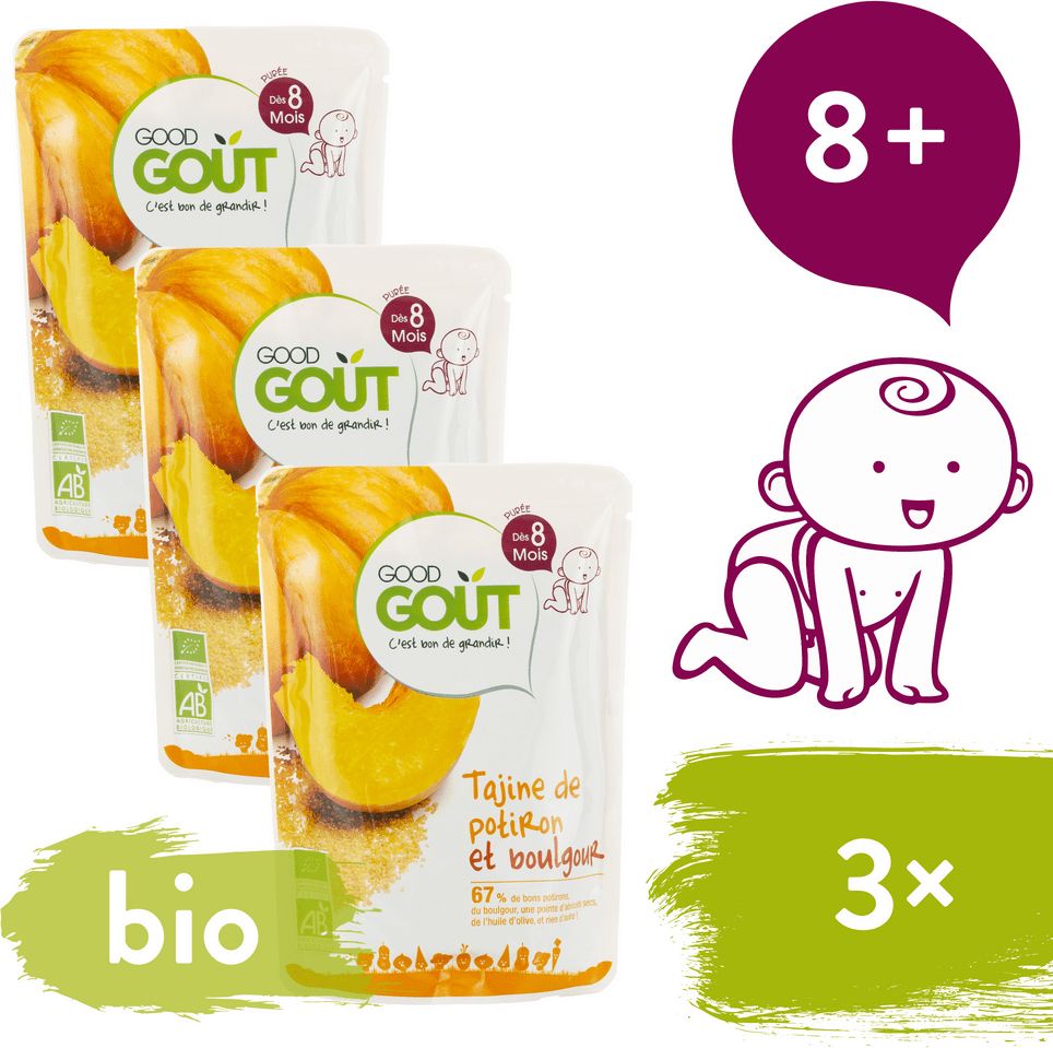 Good Gout BIO Dýňové tažíne s bulgurem 3x 190 g - obrázek 1