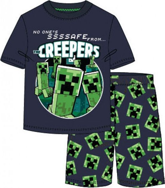 TV Mania - Chlapecké / dětské letní pyžamo Minecraft MNC / Creeper 152 - obrázek 1