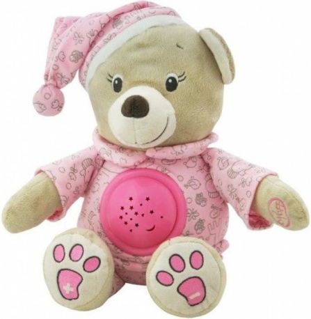 Plyšový medvídek s projektorem Baby Mix - růžový - obrázek 1