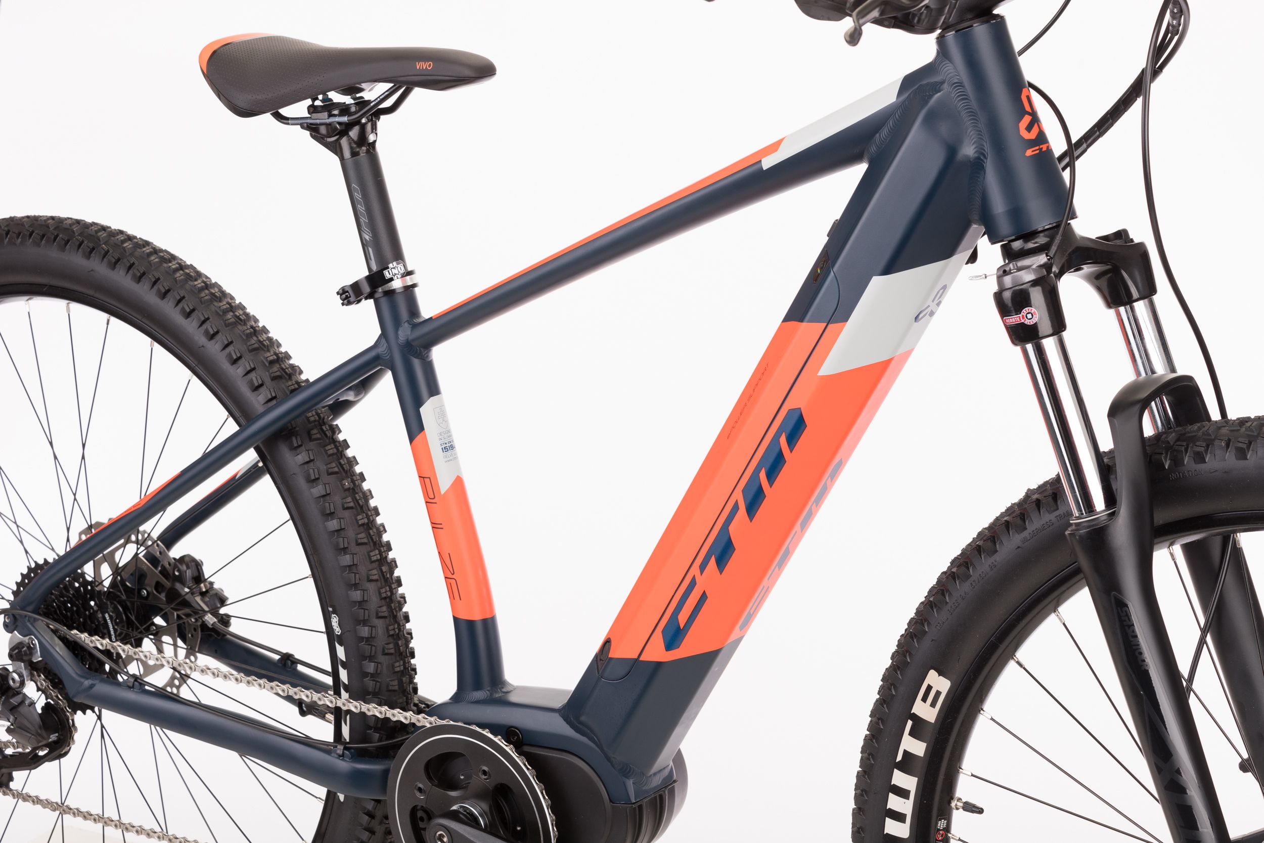 Ctm Pulze 29" matná petrolejová / oranžová XL 21" - obrázek 8