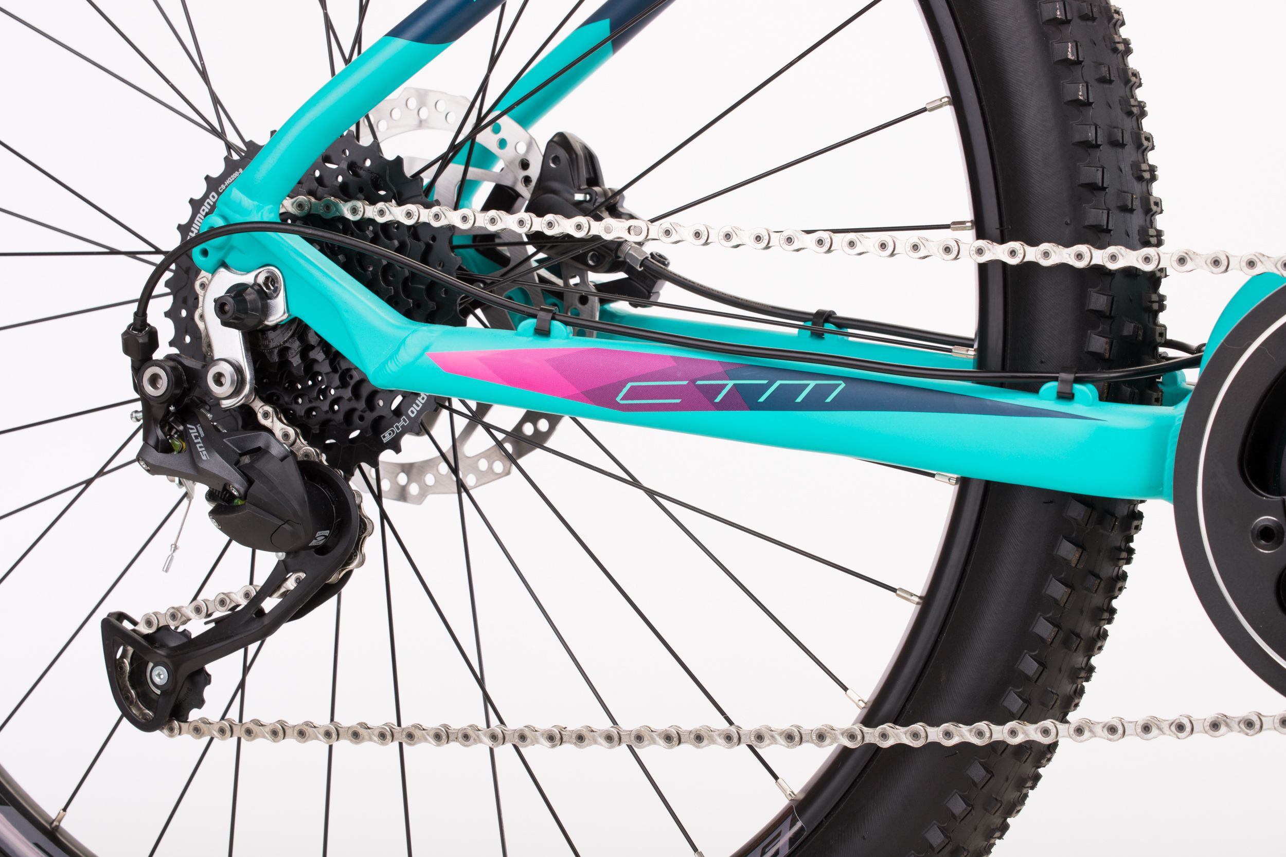 Ctm Ruby 27,5" matná tyrkysová / růžová L 18" - obrázek 7