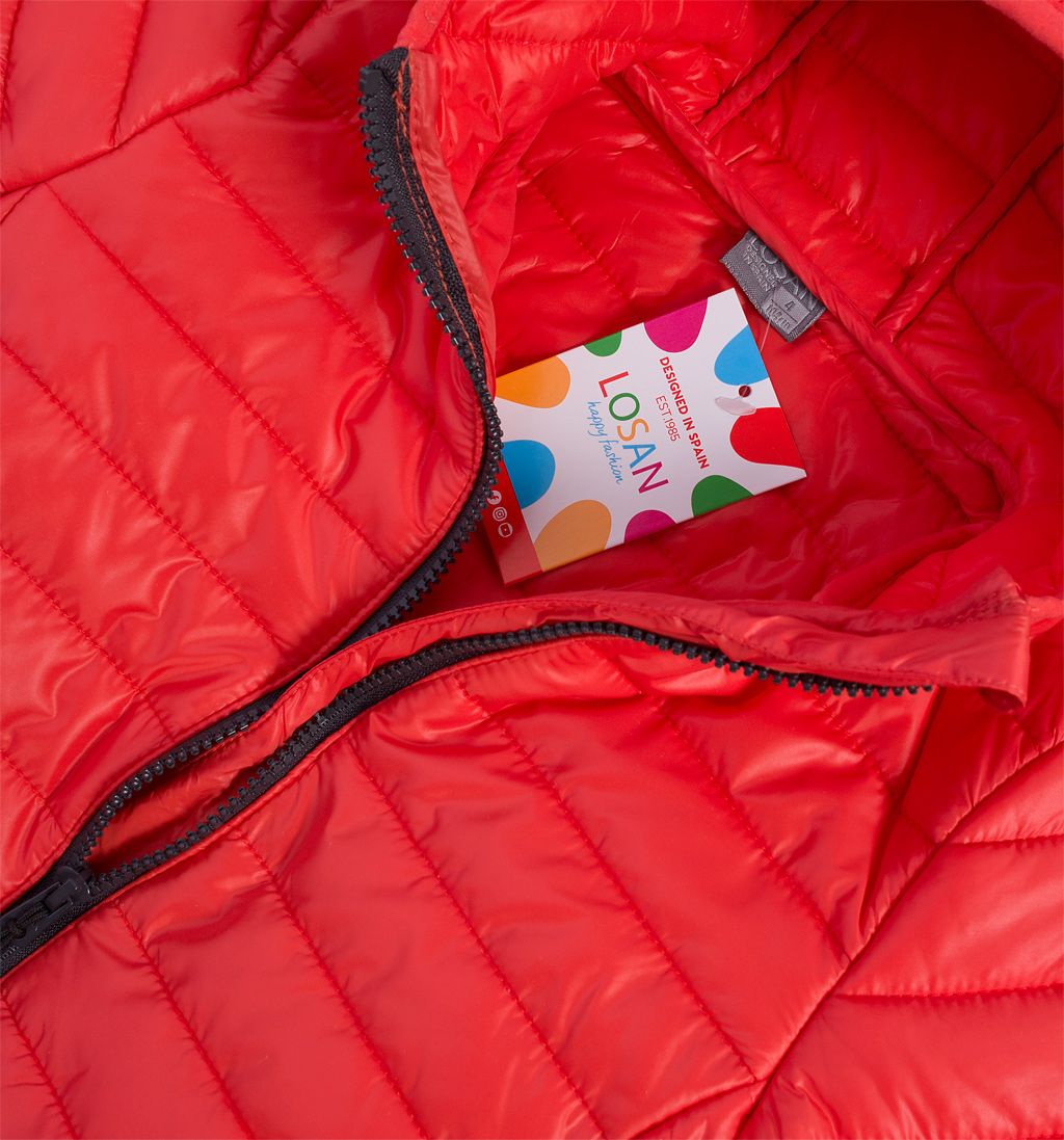 Chlapecká prošívaná bunda LOSAN HAPPY FASHION oranžová Velikost: 164 - obrázek 4