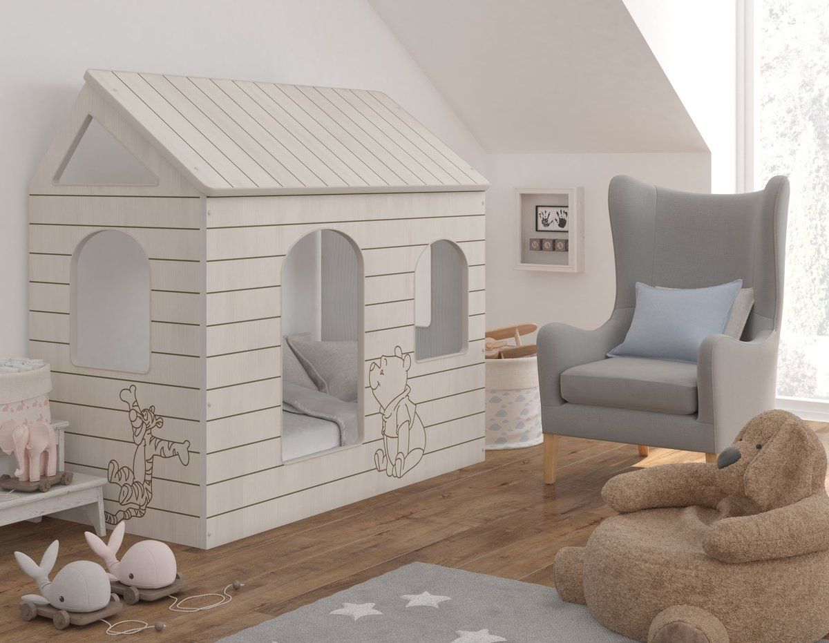 Dětská postel Ourbaby Winnie Pooh House přírodní 160x80 cm - obrázek 1