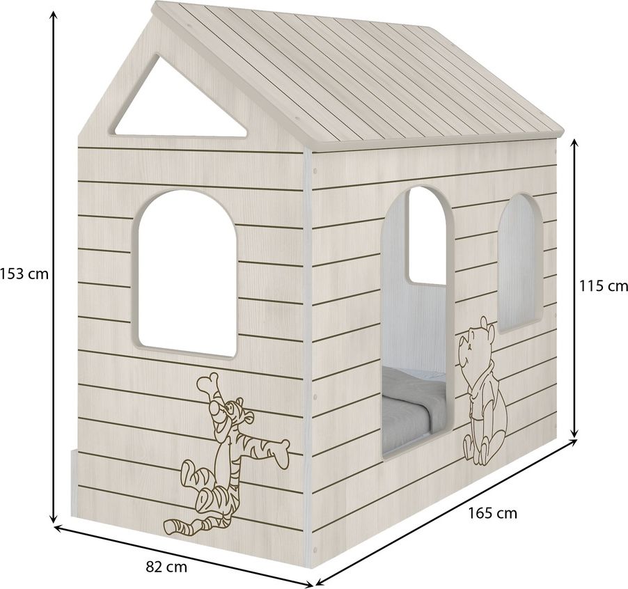 Dětská postel Ourbaby Winnie Pooh House přírodní 160x80 cm - obrázek 4