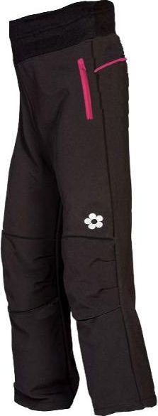 KUKADLOO softshell kalhoty černé s růžovým zipem Velikost oblečení: 134 - obrázek 1
