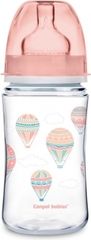 Lahev kojenecká plastová Canpol – LÉTAJÍCÍ BALÓN s růžovou - 250ml - obrázek 1