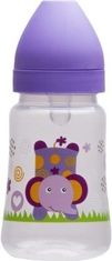 Lahev kojenecká plastová Akuku - SLONÍK s fialovou - 250ml - obrázek 1