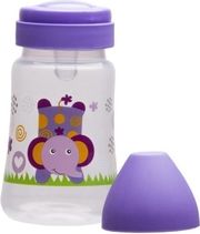Lahev kojenecká plastová Akuku - SLONÍK s fialovou - 250ml - obrázek 2