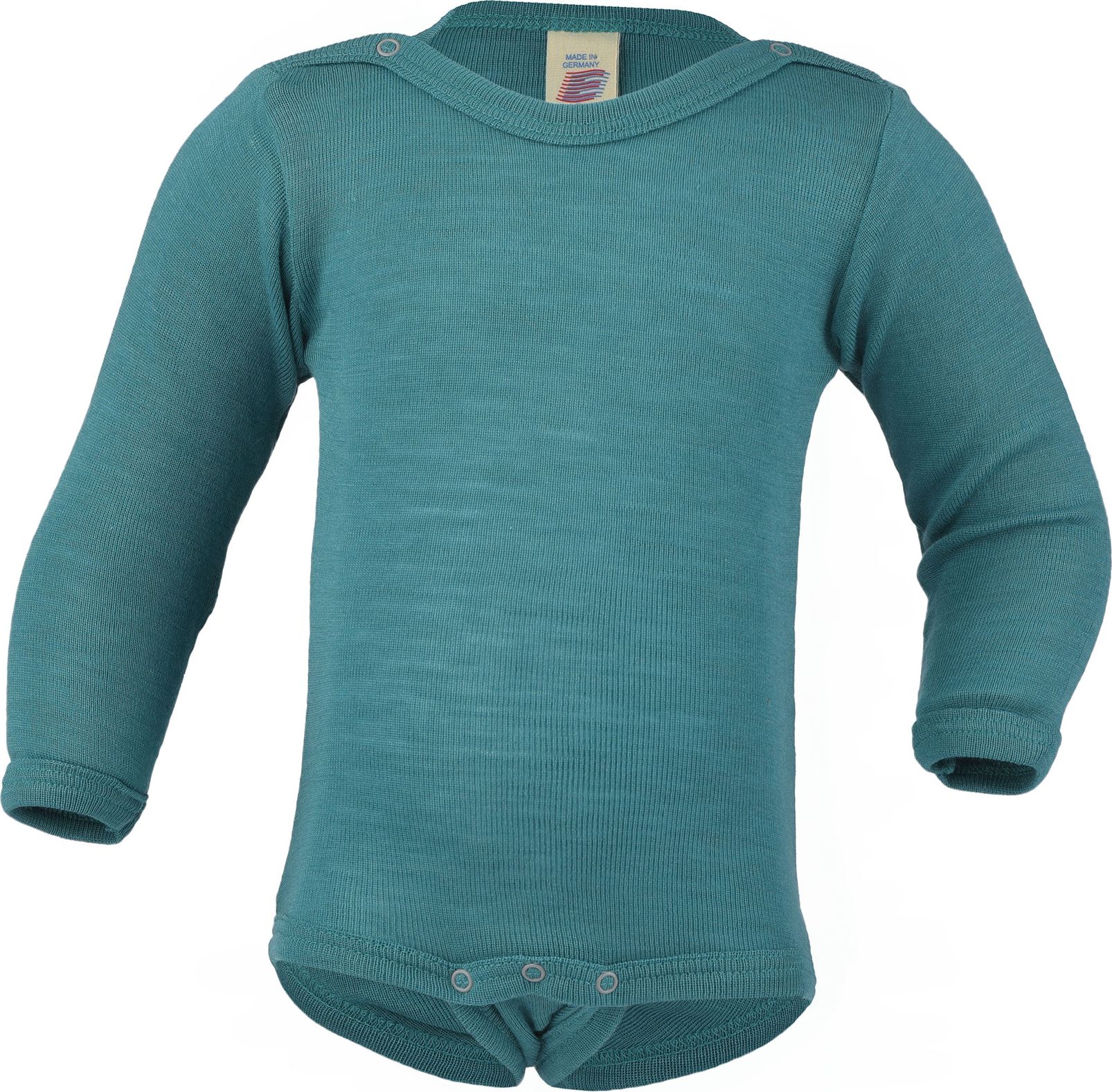 Merino/hedvábí body Engel - ice blue - 62/68 - obrázek 1