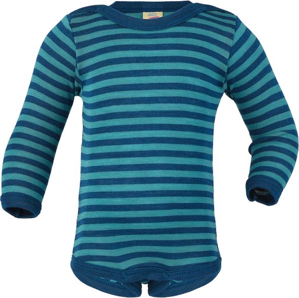 Merino/hedvábí body Engel - ocean - 86/92 - obrázek 1