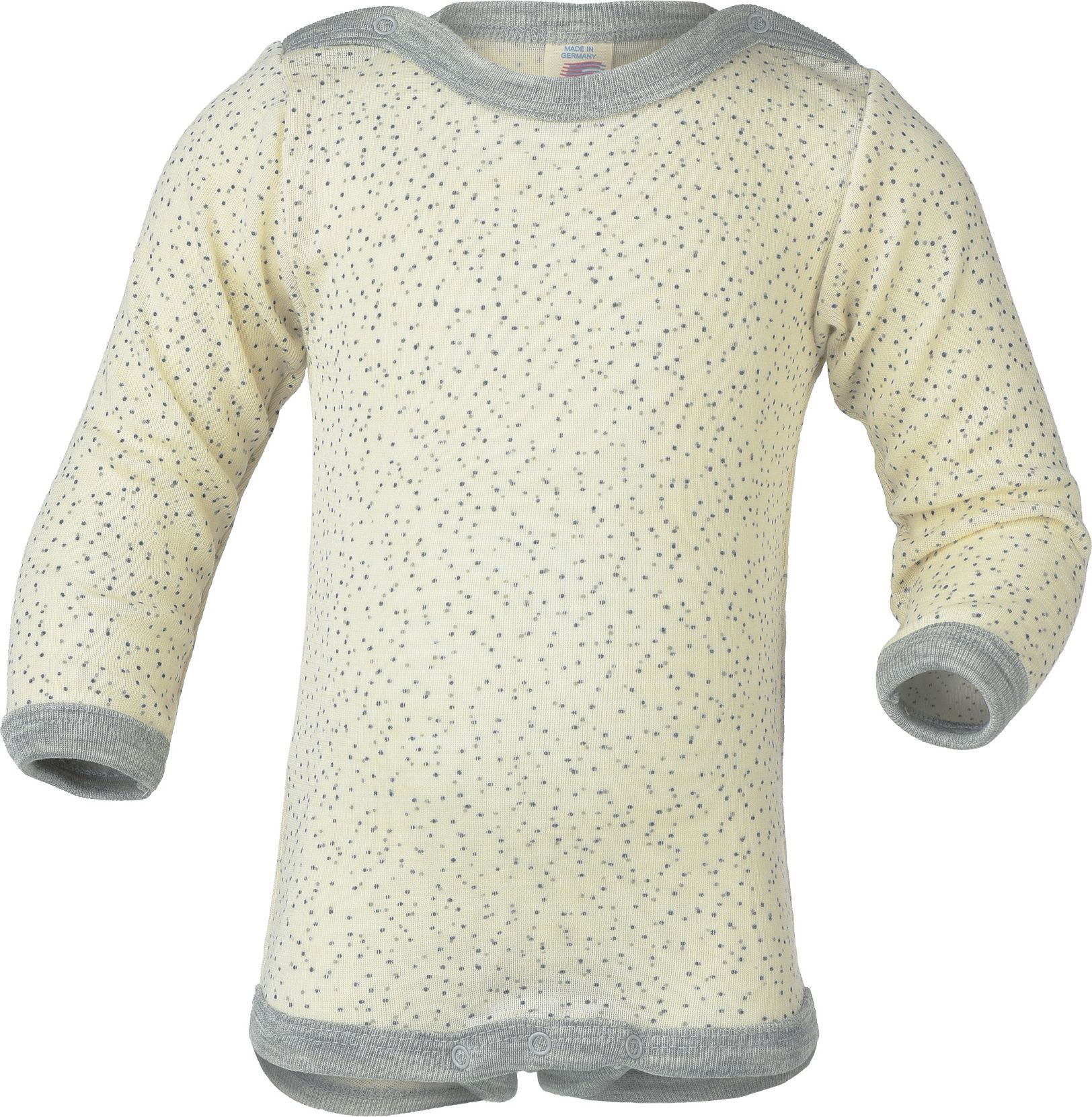 Merino/hedvábí body Engel - natural/puntíky - obrázek 1