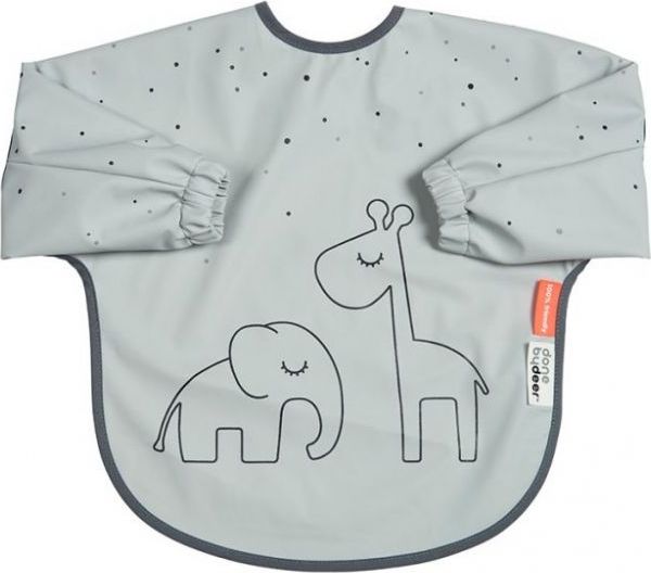 Bryndáček s rukávem Done By Deer Dreamy Dots Grey - obrázek 1