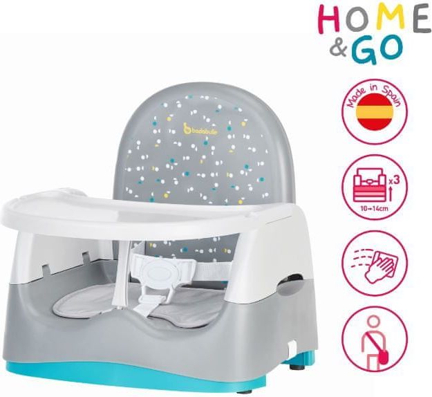 Badabulle přenosná židlička HOME&GO šedá - obrázek 1