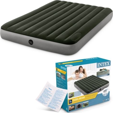 Intex 64763 Nafukovací postel Dura-Beam Queen Downy 152 x 203 x 25 cm s nožní pumpou - obrázek 1