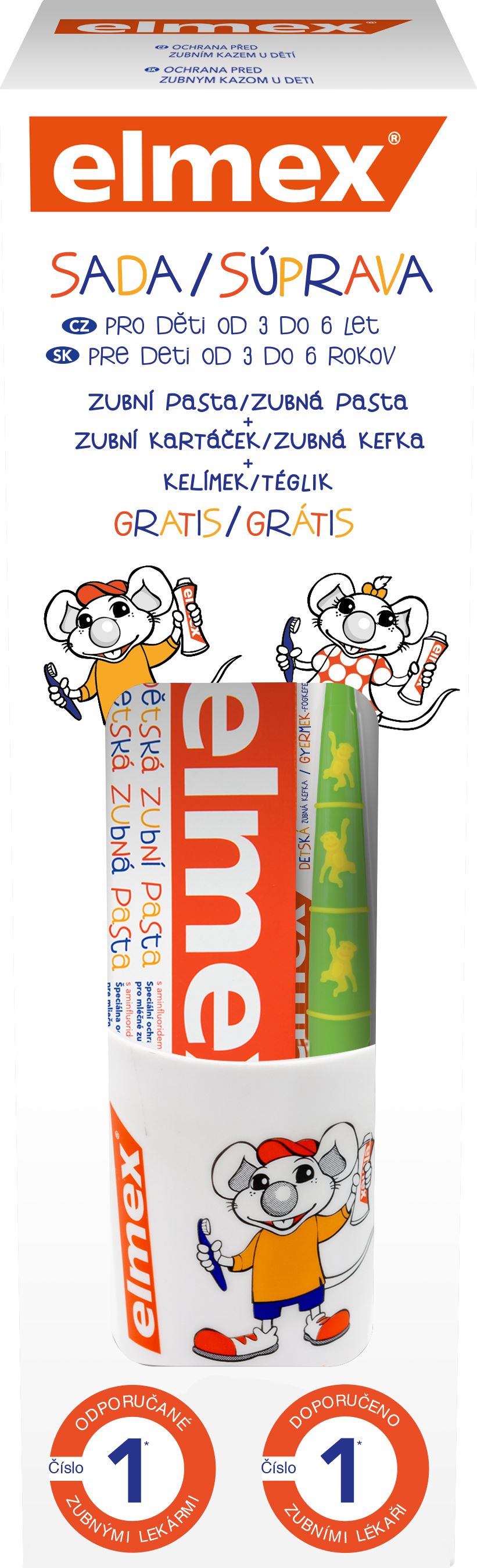Elmex dětská sada pro dentální hygienu - obrázek 1