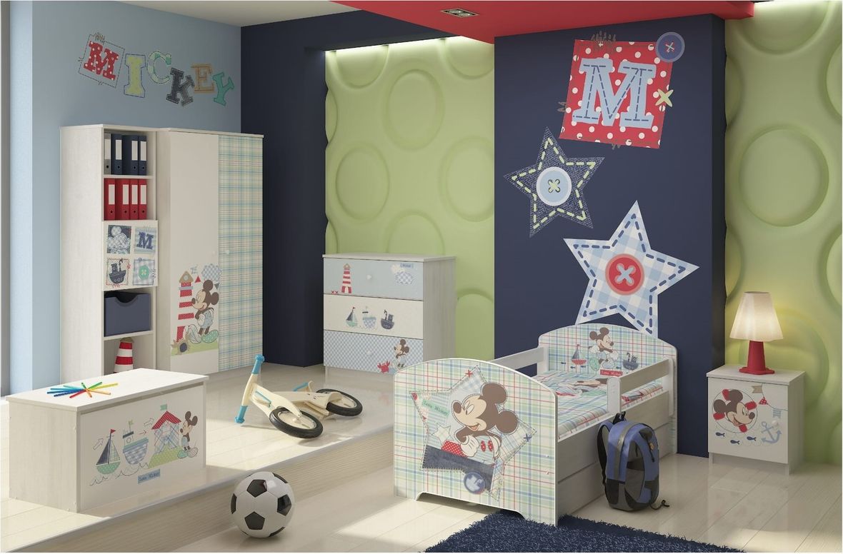 Dětská postel Ourbaby Blue Mickey Mouse 160x80 cm - obrázek 2
