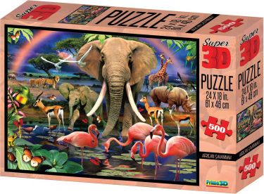 Puzzle Safari 500 dílků 3D - obrázek 1