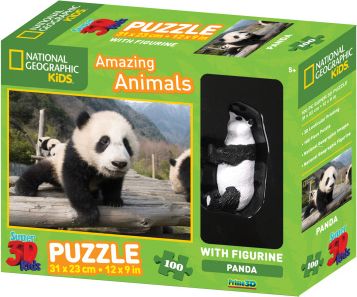3D Puzzle Panda 100 dílků figurka - obrázek 1