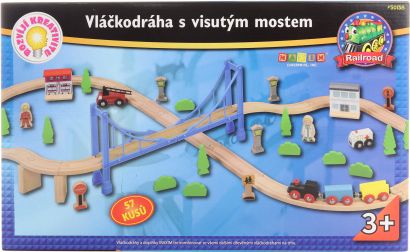 Maxim Vláčkodráha s visutým mostem - 57ks - obrázek 1