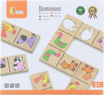 Dřevěné domino - domácí zvířátka - obrázek 1