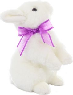 Plyš Králík s mašlí 25 cm - obrázek 1