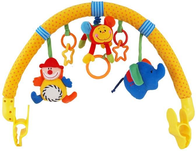 Plyšová hrazdička na kočárek, Baby Mix, Klaun - obrázek 1