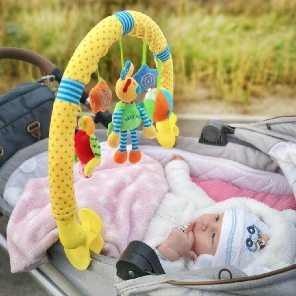 Plyšová hrazdička na kočárek, Baby Mix, Klaun - obrázek 2