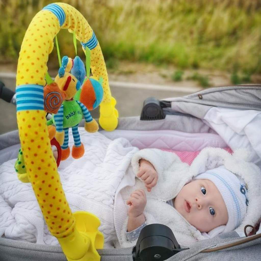 Plyšová hrazdička na kočárek, Baby Mix, Klaun - obrázek 3