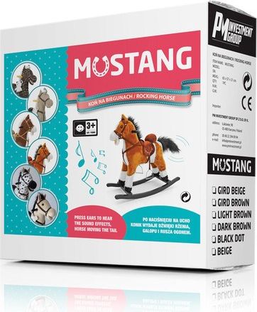 Houpací koník s melodií Milly Mally Mustang tmavě hnědý - hnědá - obrázek 3