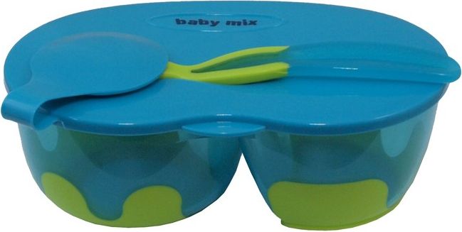 Sada miska se lžičkou Baby Mix tyrkysová - obrázek 2