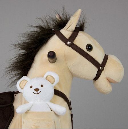 Houpací koník s melodií Milly Mally Mustang - béžová - obrázek 2