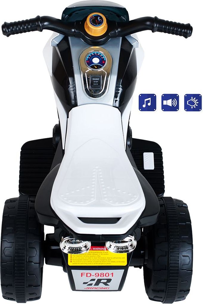 Elektrická motorka BAYO KICK white Bílá - obrázek 4