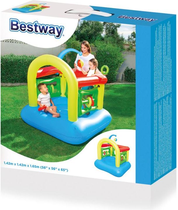 Dětská nafukovací trampolína s míčem Bestway - modrá - obrázek 3