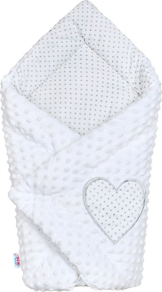 NEW BABY Luxusní MINKY zavinovačka bílá Bavlna/Polyester, 75x75 cm - obrázek 1