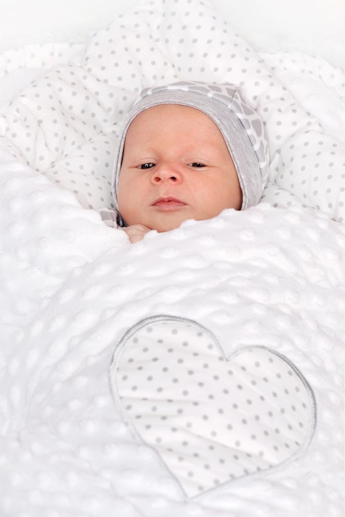 NEW BABY Luxusní MINKY zavinovačka bílá Bavlna/Polyester, 75x75 cm - obrázek 5
