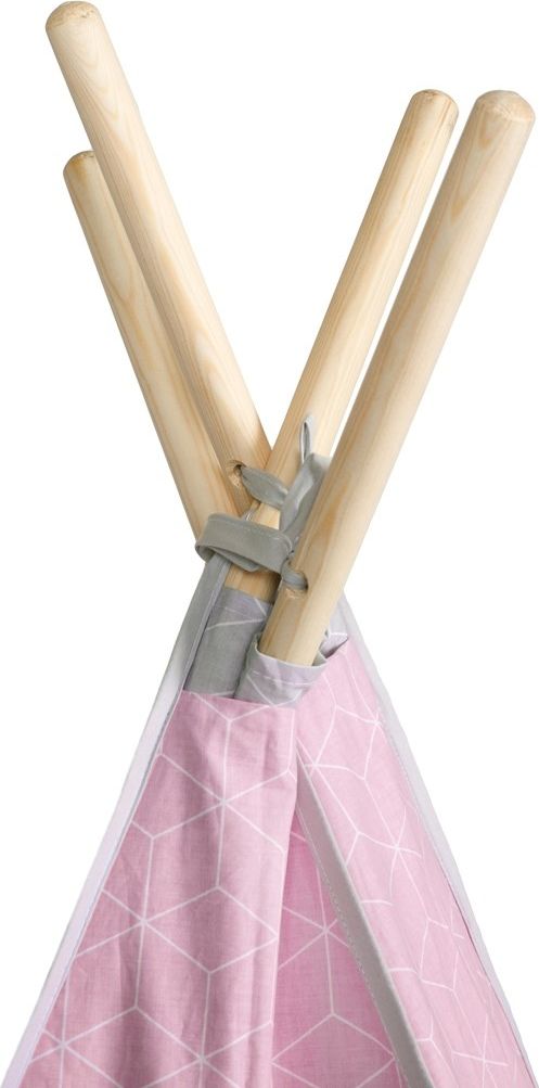 PLAYTO Dětský luxusní stan Teepee PlayTo růžový - obrázek 4